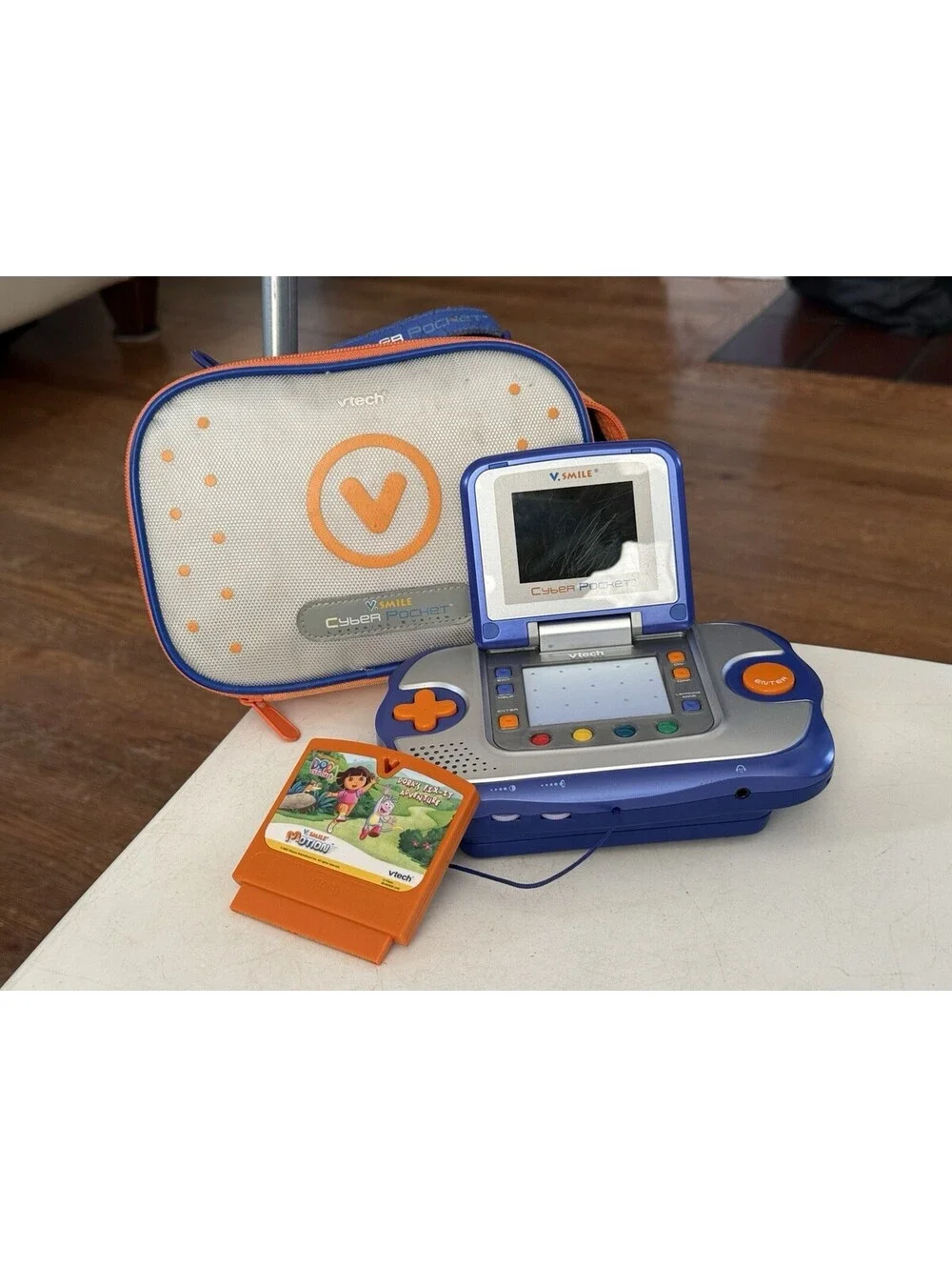 VTech V.Smile Cyber Pocket Handheld Electronic Learning System W/case, Game